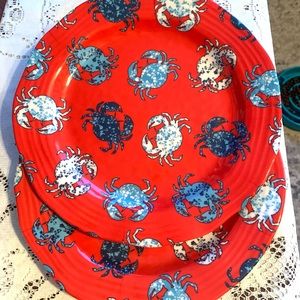 2 Cute Crab Plates